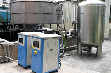 客戶使用除垢機現場